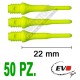 punte in plastica per freccette soft darts Evo Originali - 50 pz. - Gialle fluo Evolution