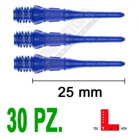 punte in plastica per freccette soft darts Premium Lippoint - 30 pz. - Blu L-Style